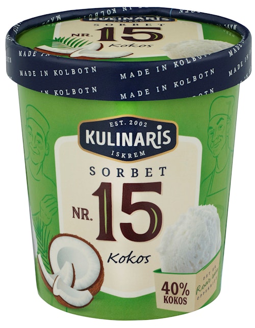 Bilde: © Kulinaris / Kolonial.no Kulinaris Sorbet av Kokos 0,5 l