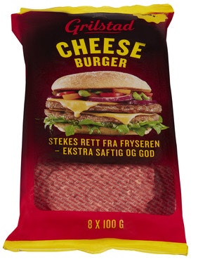 Grilstad Cheeseburger 8x100g
