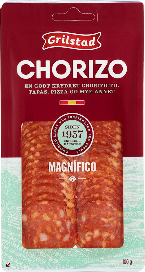 Bilde: © Grilstad / Kolonial.no Grilstad Chorizo 100 g