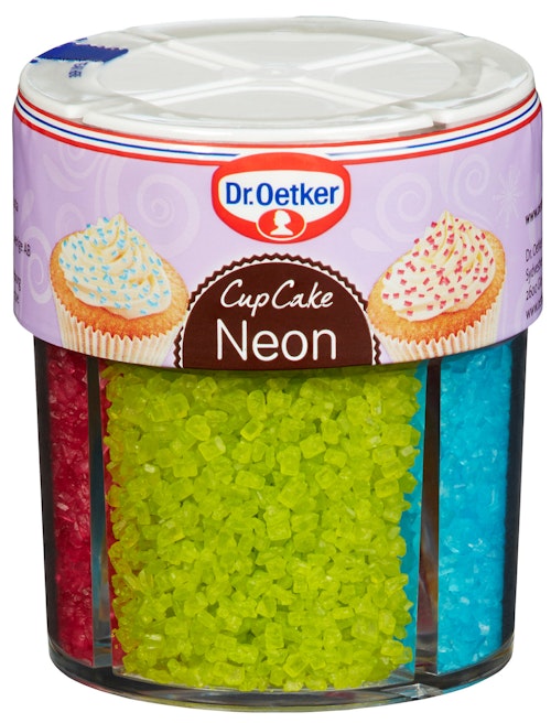 Bilde: © Dr. Oetker / Kolonial.no Dr. Oetker Kakepynt Neon 4 kammer, 100 g