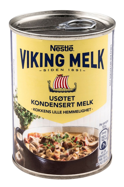 Bilde: © Nestlé / Kolonial.no Nestlé Viking Usukret Kondensert Melk 410 g