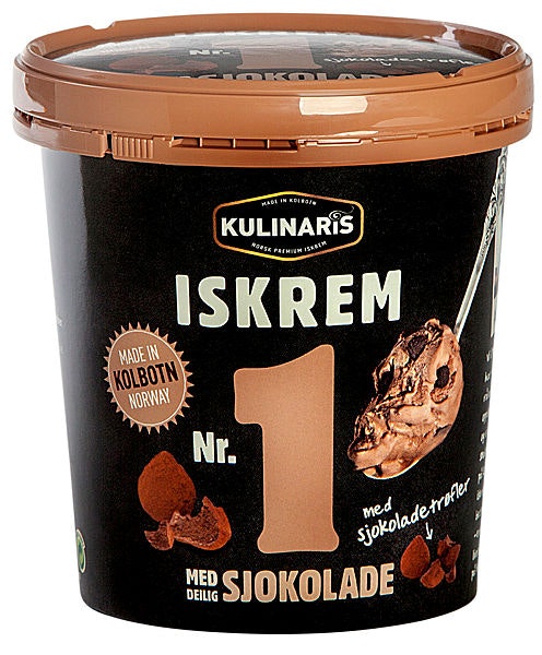 Bilde: © Kulinaris / Kolonial.no Kulinaris Sjokolade-Iskrem 0,5 l