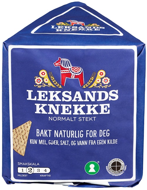 Bilde: © Leksands / Kolonial.no Leksands Knekkebrød Normalt Stekt, 200 g