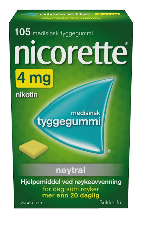 Bilde: © Nicorette / Oda Nicorette Nicorette Classic 4mg, 105 stk