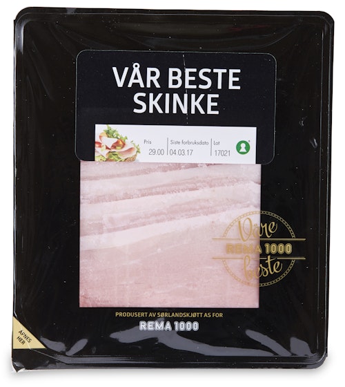 Bilde: © REMA 1000 / Kolonial.no REMA 1000 Vår Beste Skinke 100 g