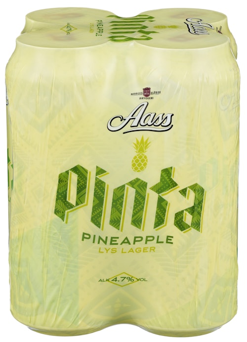 Aass Pinta Fruktøl Ananas 4 x 0,5l, 2 l