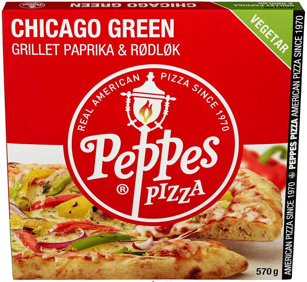 Peppes Pizza Peppes Chicago Green Grillet Paprika & Rødløk