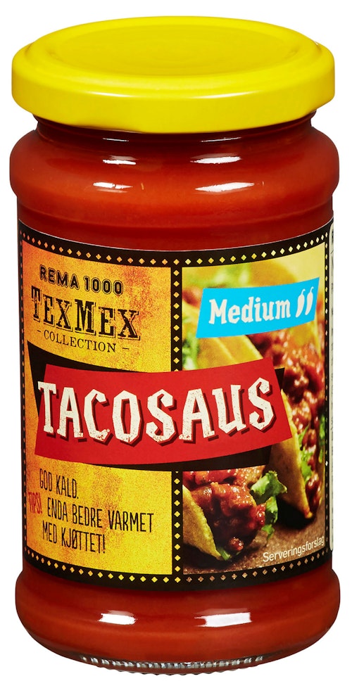 Bilde: © REMA 1000 / Kolonial.no REMA 1000 Tacosauce Medium 230 g