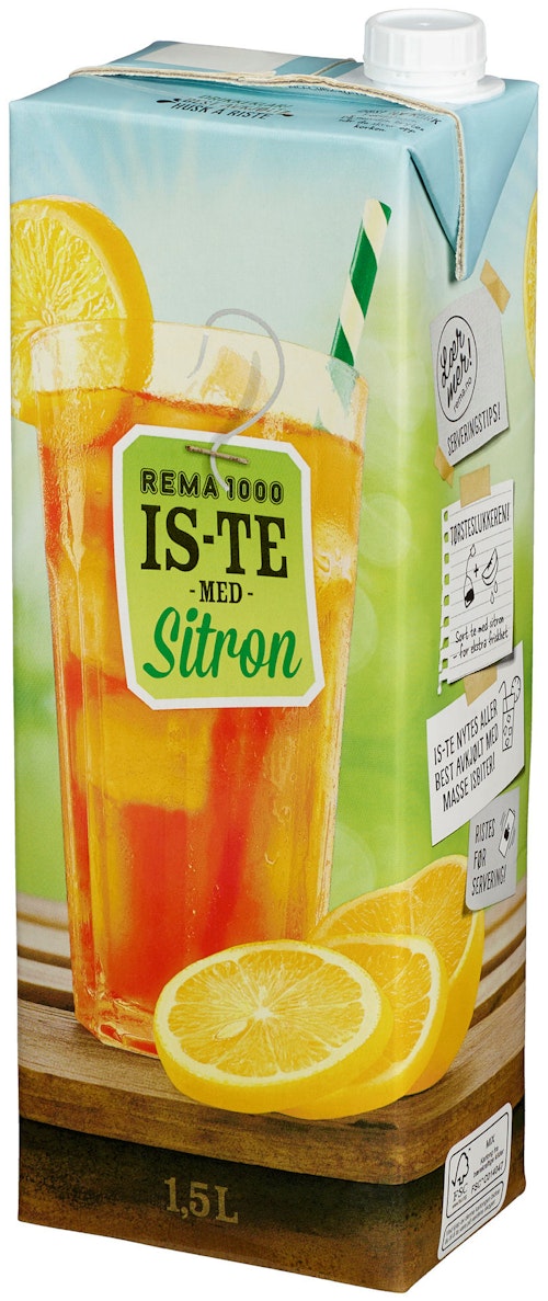 Bilde: © REMA 1000 / Kolonial.no REMA 1000 Iste Sitron 1,5 l