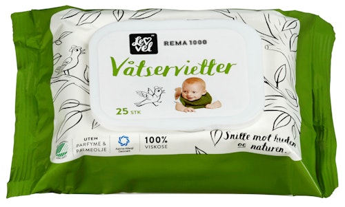 Bilde: © REMA 1000 / Kolonial.no REMA 1000 Våtservietter 25 stk