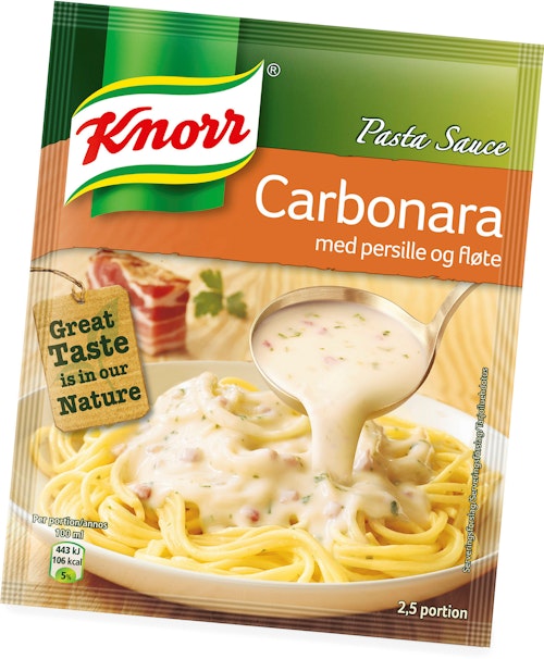 Bilde: © Knorr / Kolonial.no Knorr Carbonara med Persille 27 g