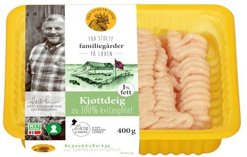 Bilde: © Den Stolte Hane / Kolonial.no Den Stolte Hane Kjøttdeig Av 100% Kyllingfilet 400 g