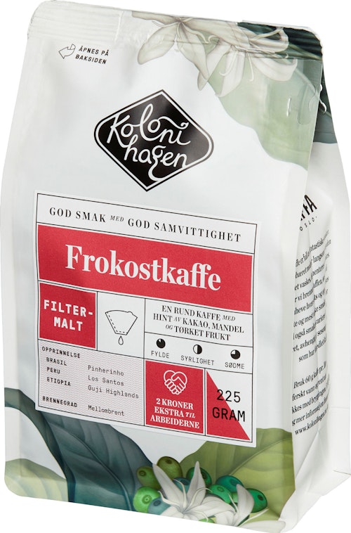 Bilde: © Kolonihagen / Kolonial.no Kolonihagen Frokostkaffe Filtermalt, 225 g