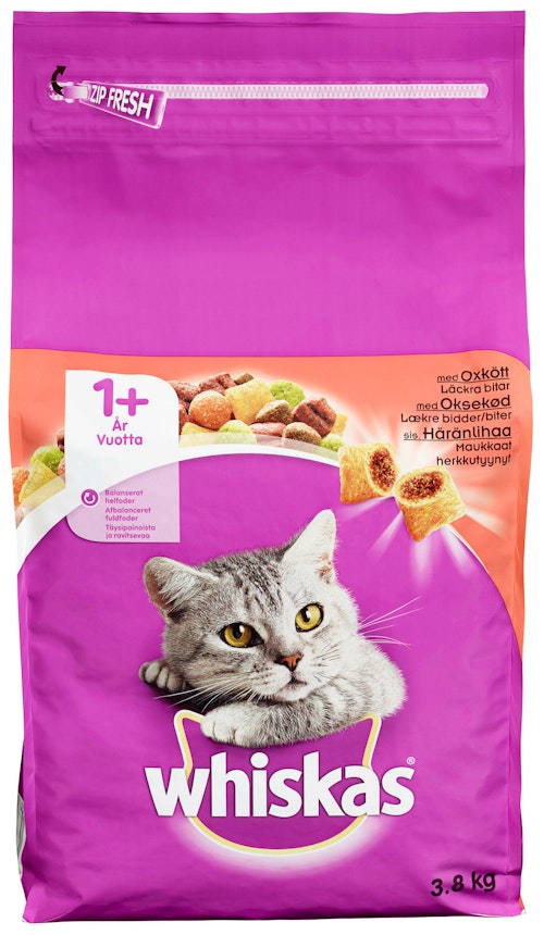 Bilde: © Whiskas / Kolonial.no Whiskas Oksekjøtt 3,8 kg