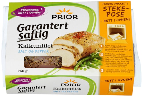 Bilde: © Prior / Oda Prior Kalkunfilet Salt & pepper I Stekefilm