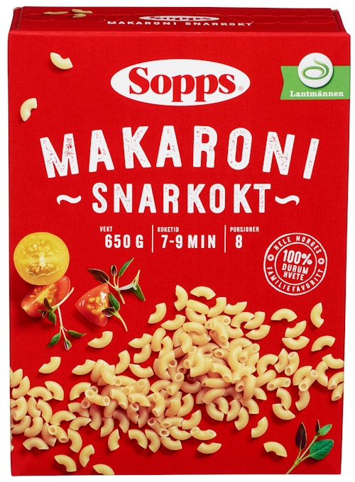 Bilde: © Sopps / Kolonial.no Sopps Makaroni Snarkokt 650 g