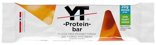 Bilde: © Tine / Kolonial.no Tine Yt Proteinbar Fudge Med Peanøtt & Sjokolade, 50 g