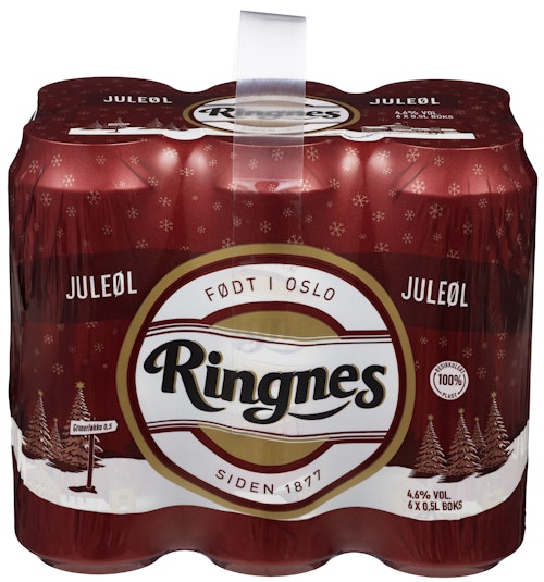 Bilde: © Ringnes / Kolonial.no Ringnes Ringnes Juleøl 6 x 0,5 ltr, 3 l