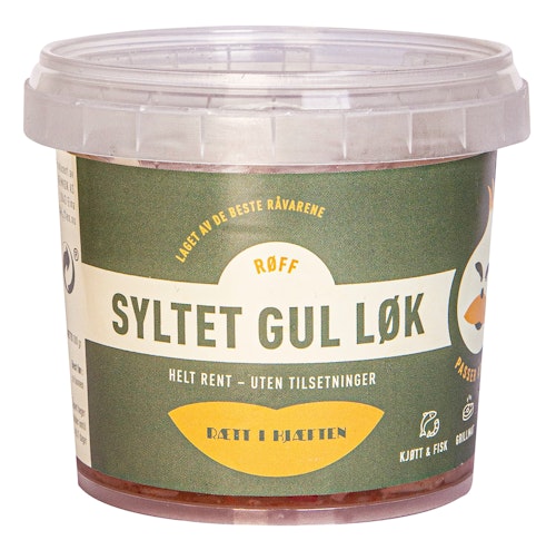 Syltet Gul løk #røff 300 g