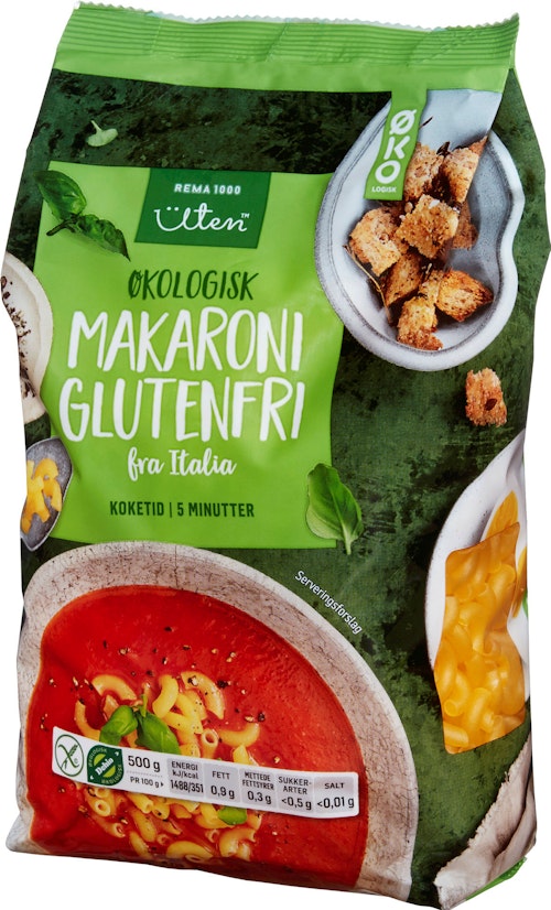 Bilde: © REMA 1000 / Kolonial.no REMA 1000 Uten Makaroni Glutenfri Økologisk, 500 g