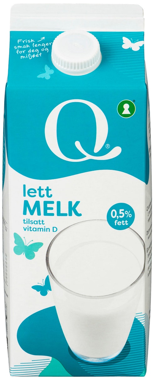 Bilde: © Q-meieriene / Oda Q-meieriene Q Melk Lett 0,5%