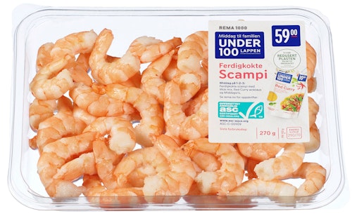 Bilde: © Salatmester'n / Kolonial.no Salatmester'n Scampi Ferdig kokt, 270 g