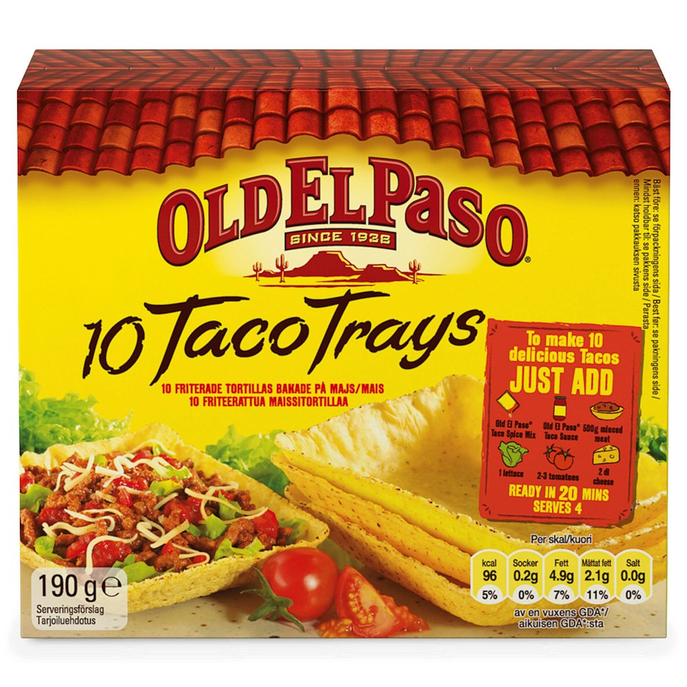 Old El Paso Taco Trays 10stk