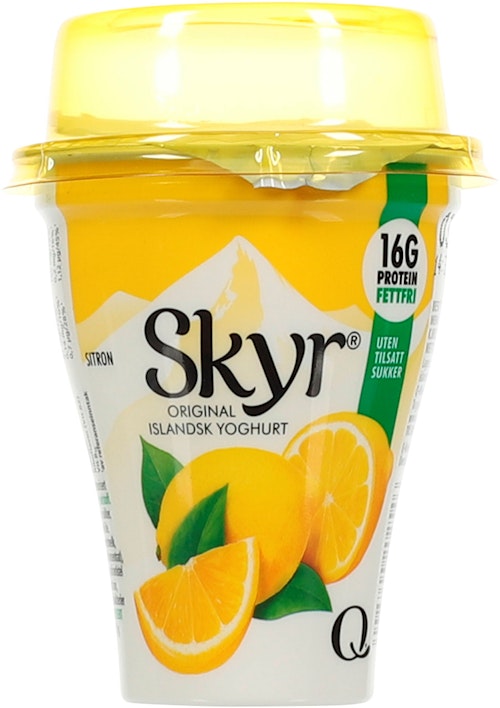 Bilde: © Q-meieriene / Kolonial.no Q-meieriene Skyr Sitron 160 g