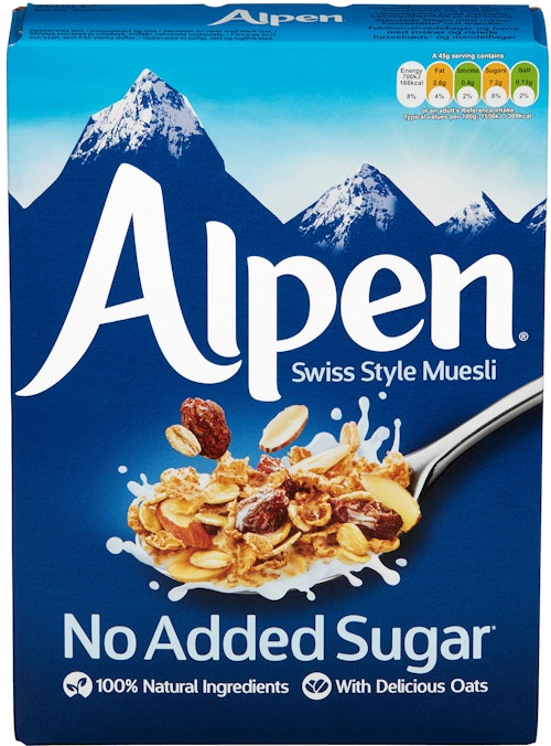 Bilde: © Alpen / Kolonial.no Alpen Alpen Musli No Added Sugar, 560 g