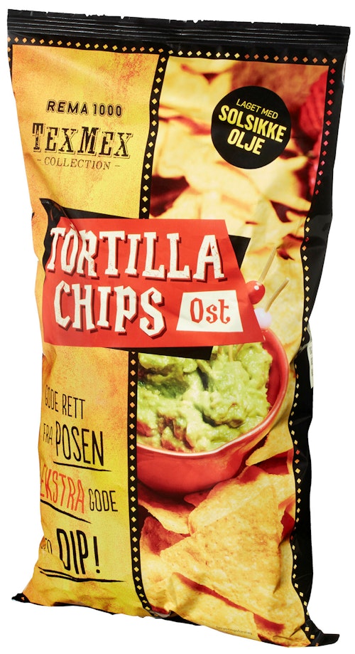 Bilde: © REMA 1000 / Kolonial.no REMA 1000 Tortillachips Ost 200 g