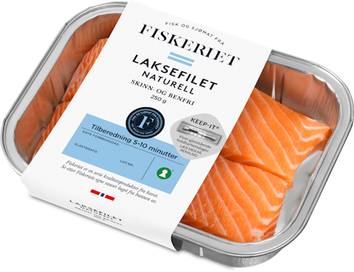 Bilde: © Fiskeriet / Kolonial.no Fiskeriet Laksefilet uten Skinn 250 g