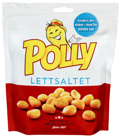 Bilde: © Polly / Kolonial.no Polly Polly Peanøtter Lettsaltet 300 g
