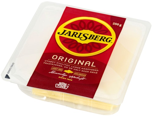 Bilde: © Tine / Kolonial.no Tine Jarlsberg 27% Skiver, 250 g