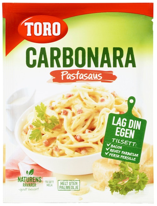 Bilde: © Toro / Kolonial.no Toro Carbonara Pastasaus 29 g