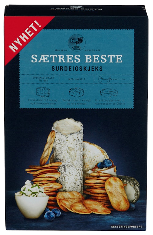 Bilde: © Sætre / Oda Sætre Sætres Beste Surdeigskjeks 100 g