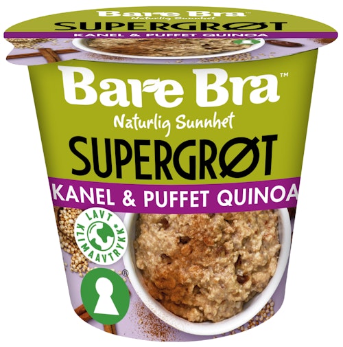 Bilde: © Bare Bra / Oda Bare Bra Supergrøt Kanel & Puffet Quinoa 54 g