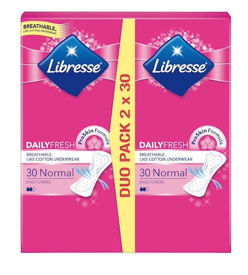 Bilde: © Libresse / Kolonial.no Libresse Truseinnlegg Normal 2pk, 60 stk
