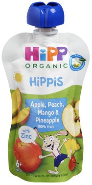 Bilde: © Hipp / Oda Hipp Smoothie Eple, Fersken, Mango og Ananas med Sink Fra 6 mnd, Økologisk
