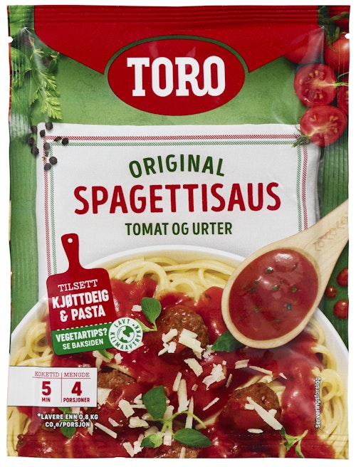 Bilde: © Toro / Kolonial.no Toro Spaghettisaus Original 52,5 g
