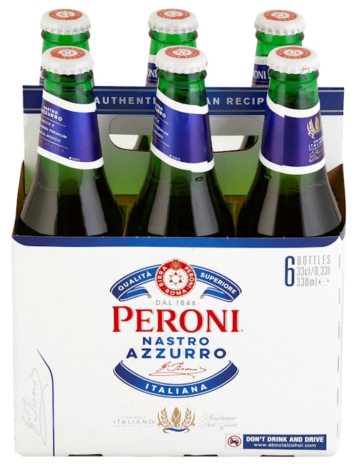 Bilde: © Peroni / Oda Peroni Peroni Nastro Azzurro 6 x 0,33l