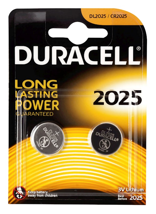 Duracell Batteri 2025 3V Lithium 2 stk