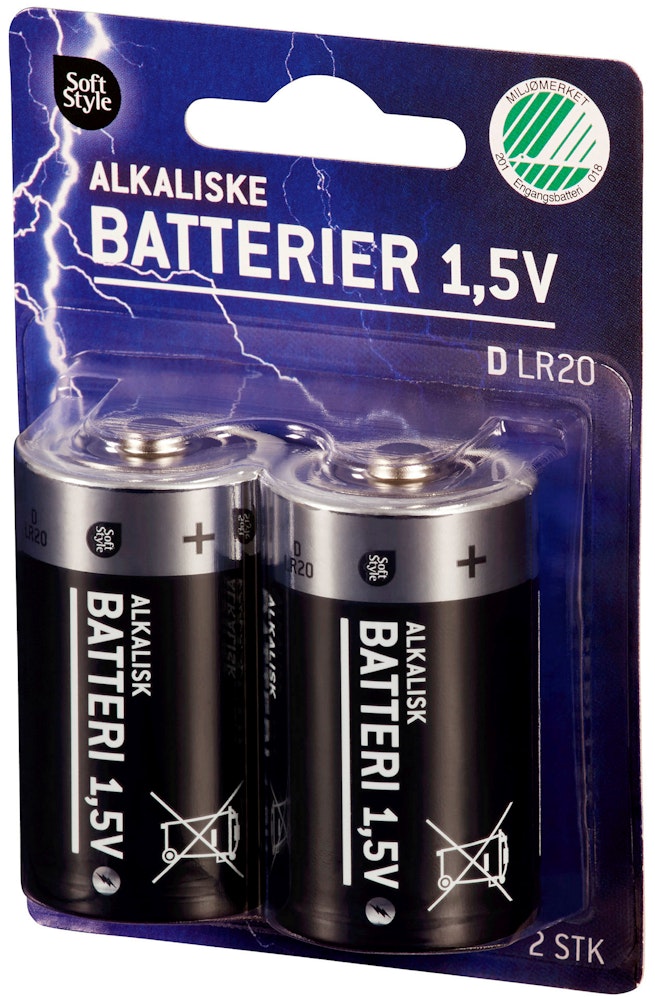 Soft Style Batterier 1,5v D Alkaliske