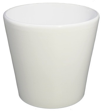 Potte Hvit Ø 13cm, 1 stk