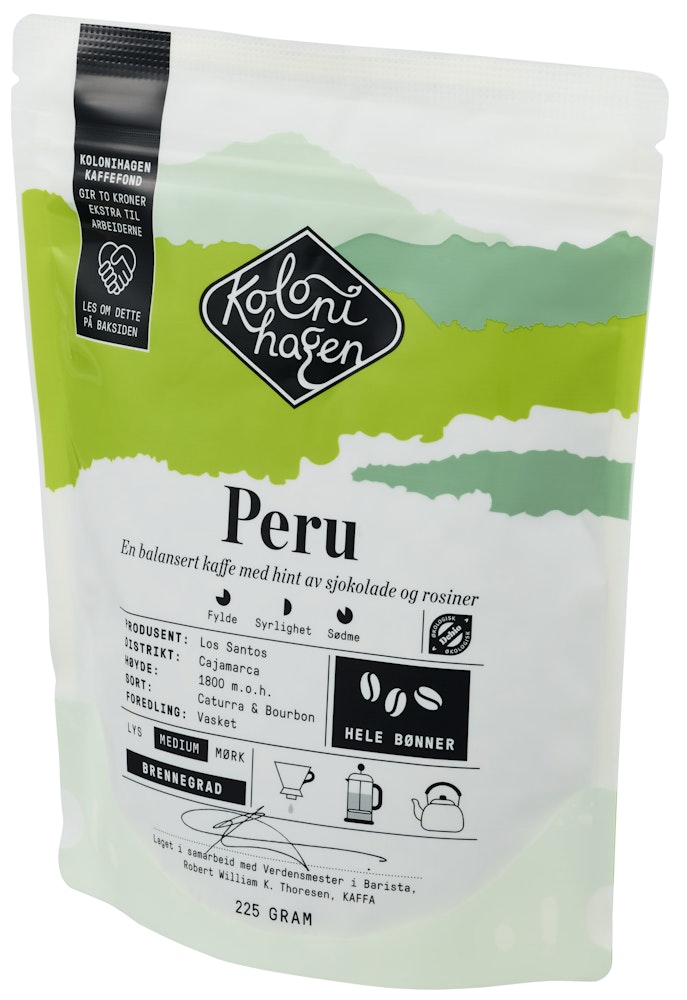 Kolonihagen Kaffe Peru Hele Bønner, Økologisk
