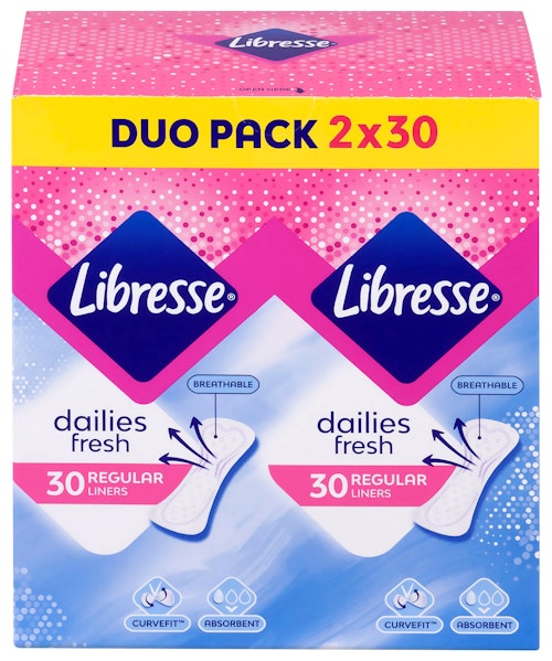 Bilde: © Libresse / Oda Libresse Truseinnlegg Normal 2pk, 60 stk