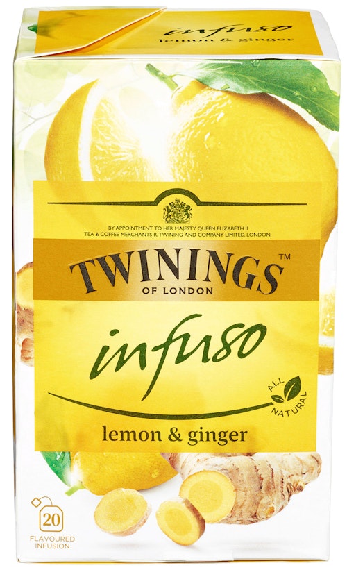 Bilde: © Twinings / Kolonial.no Twinings Lemon & Ginger Infuso, 20 stk