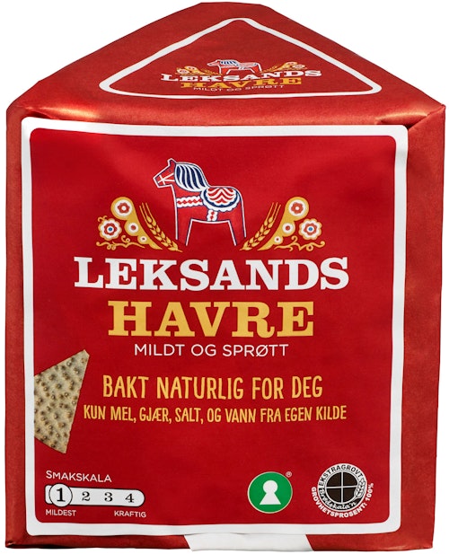 Bilde: © Leksands / Kolonial.no Leksands Knekkebrød Havre, 200 g