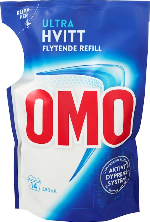 Bilde: © OMO / Oda OMO Omo Ultra Hvitt Flytende Refill, 490 ml