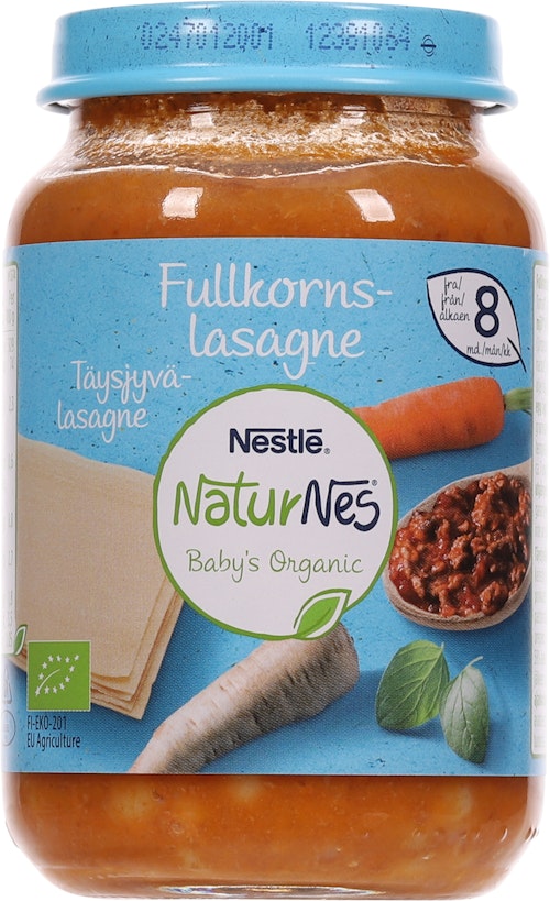 Bilde: © Nestlé / Oda Nestlé Fullkorn Lasagne Økologisk Fra 8 mnd