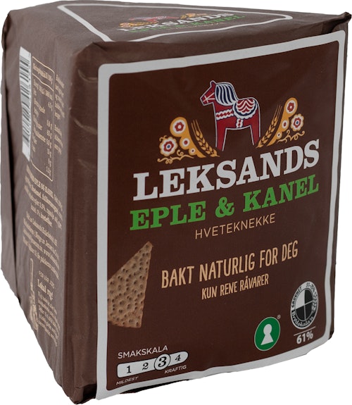 Bilde: © Leksands / Kolonial.no Leksands Knekkebrød Eple & Kanel, 200 g